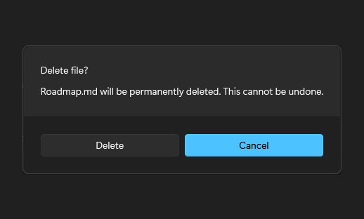 ContentDialog open state in dark mode