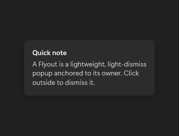 Flyout open state in dark mode
