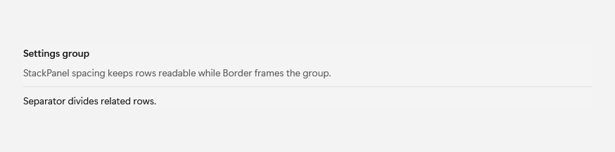 StackPanel in light mode