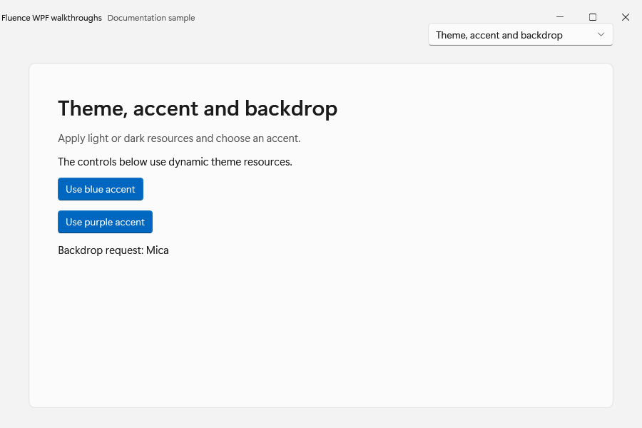 Theme and accent demo in light mode